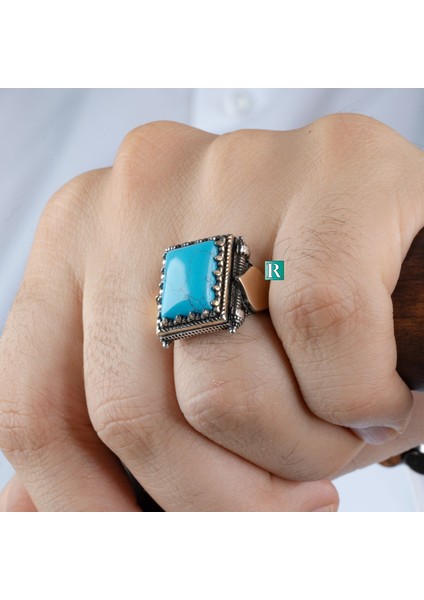 925 Ayar Gümüş Erkek Yüzük Şık Imame Dekoru Yüksek Kaliteli Hediyelik Takı Mücevher