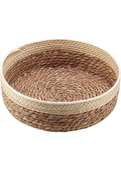 Taşınabilir Saman Dokuma Sepet Aşınma Dayanıklı Kirli Giysiler Yurt Bej ve Kahverengi Xl (Yurt Dışından)