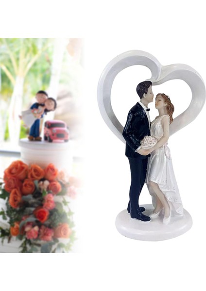 Romantik Düğün Pastası Topper Figür Çift Gelin Dekorasyonu F (Yurt Dışından) fırsatları