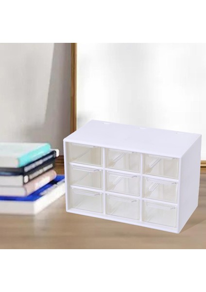 Masaüstü Çekmece Kutusu Toz Geçirmez Ev Kitapları Ev Kitapları Ev Ofisi 9 Izgara Beyaz (Yurt Dışından) modelleri