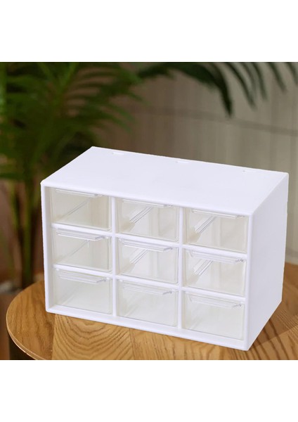 Masaüstü Çekmece Kutusu Toz Geçirmez Ev Kitapları Ev Kitapları Ev Ofisi 9 Izgara Beyaz (Yurt Dışından) fırsatları