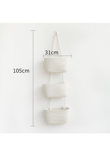 Katmanlı Asılı Sepet Duvar Rafı Dergisi Rafı Oturma Odası Için Beyaz (Yurt Dışından) modelleri