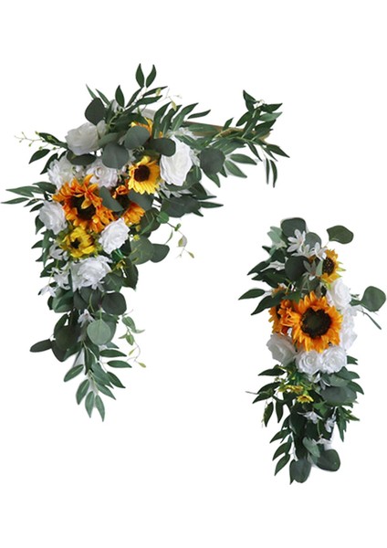 2pcs Ipek Çiçek Yağma Kemeri Düğün Için Asılı Hoş Geldiniz Işareti Dekorasyon Gülü (Yurt Dışından) fiyatları