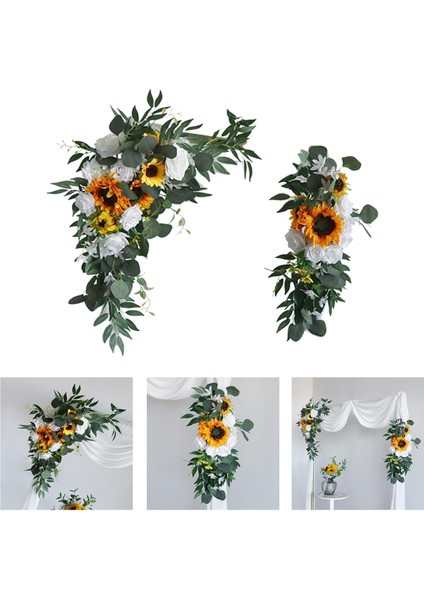 2pcs Ipek Çiçek Yağma Kemeri Düğün Için Asılı Hoş Geldiniz Işareti Dekorasyon Gülü (Yurt Dışından) fırsatları