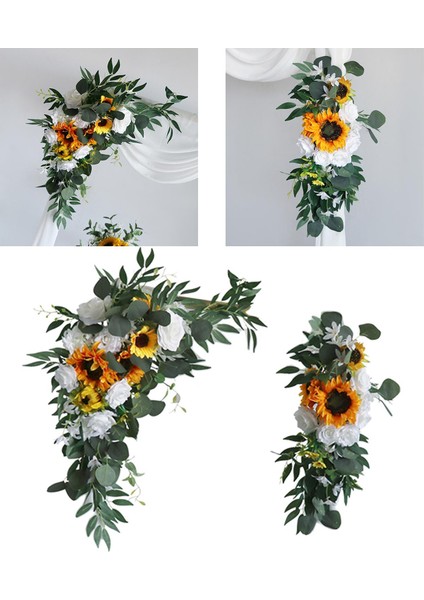 2pcs Ipek Çiçek Yağma Kemeri Düğün Için Asılı Hoş Geldiniz Işareti Dekorasyon Gülü (Yurt Dışından) indirimleri