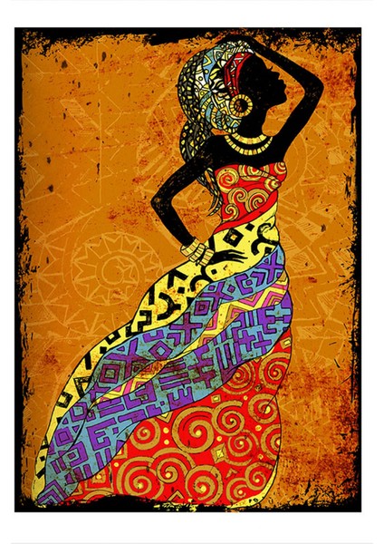 Afrikalı Kadın Art Mdf Tablo 50CMX 70CM