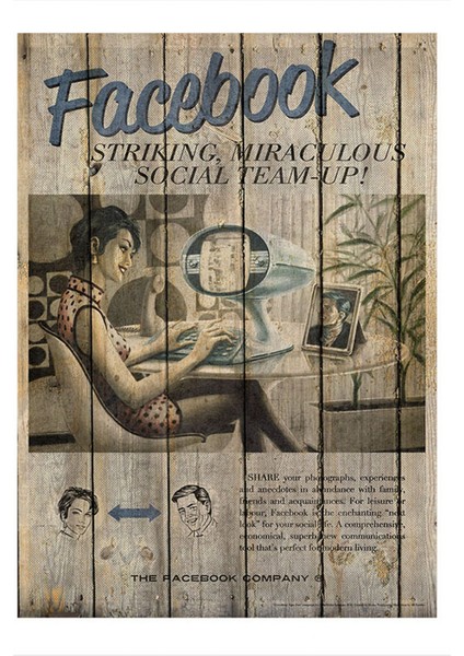 Facebook Art Mdf Poster 50CMX 70CM