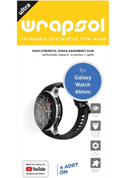 Samsung Galaxy Watch 46 mm Akıllı Saat Ekran Koruyucu Poliüretan Film