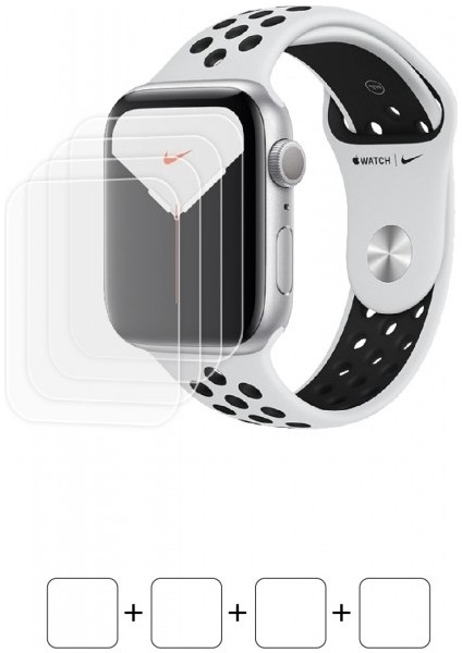 Apple Watch 40MM Nike Series 5 Akıllı Saat Ekran Koruyucu Darbe Emici Poliüretan Film