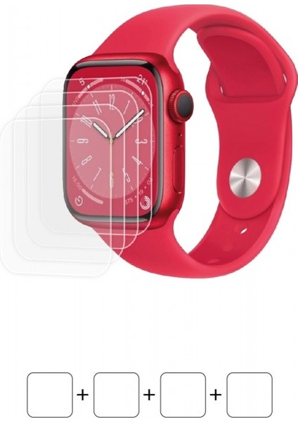 Apple Watch 41MM Series 8 Cellular Akıllı Saat Ekran Koruyucu Darbe Emici Poliüretan Film