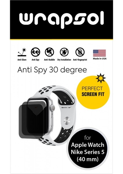 Apple Watch 40 mm Nike Series 5 Akıllı Saat Mat Hayalet Ekran Koruyucu