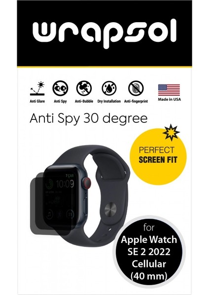 Apple Watch 40 mm Se 2 (2022) Cellular Akıllı Saat Mat Hayalet Ekran Koruyucu fiyatları