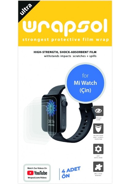 Xiaomi Mi Watch(Çin) Akılı Saat Ekran Koruyucu Poliüretan Film fiyatları