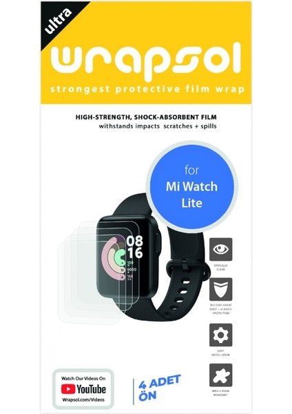 Xiaomi Mi Watch Lite Akılı Saat Ekran Koruyucu Poliüretan Film fiyatları