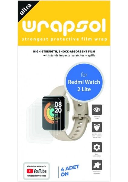 Xiaomi Redmi Watch 2 Lite Akılı Saat Ekran Koruyucu Poliüretan Film fiyatları