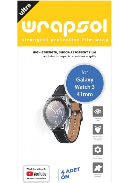 Samsung Galaxy Watch 3 41 mm Akıllı Saat Ekran Koruyucu Poliüretan Film fiyatları