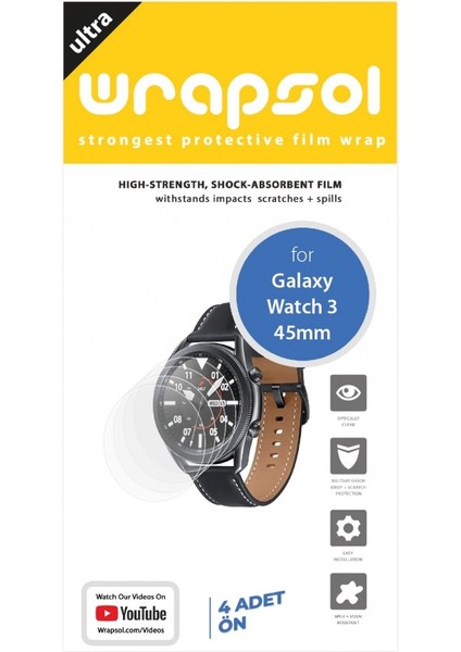 Samsung Galaxy Watch 3 45 mm Akıllı Saat Ekran Koruyucu Poliüretan Film fiyatları