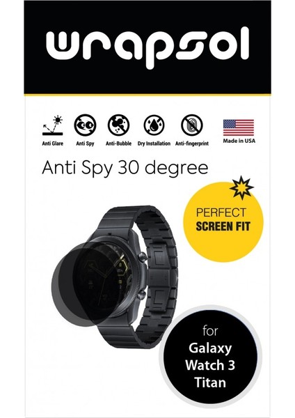 Samsung Galaxy Watch 3 Titan Akıllı Saat Mat Hayalet Ekran Koruyucu Poliüretan Film