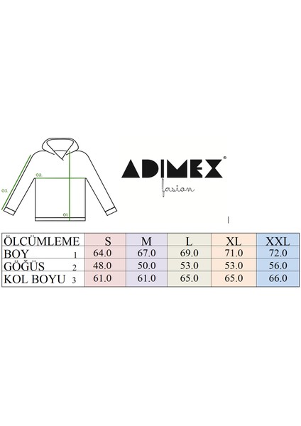 Adımex Fasion Erkek Fermuarlı Kapüşonlu Hırka