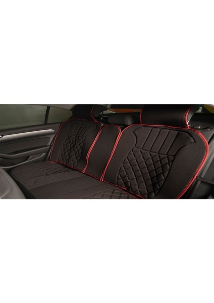 Elegance 5'li Set Minder Siyah-Kırmızı