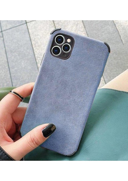 Iphone 14 Pro Köşe Korumalı Antik Deri Telefon Kılıfı