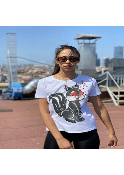 Bessie Kadın Kadi Baskılı T-Shirt