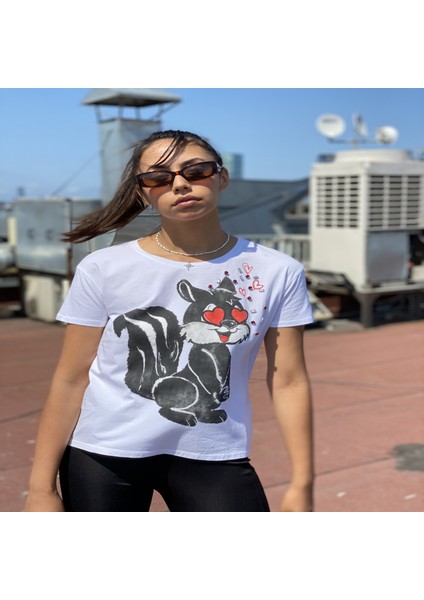 Bessie Kadın Kadi Baskılı T-Shirt