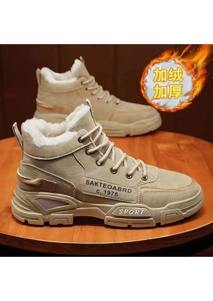 Kış Iş Erkek Kar Peluş Pamuk Iş Ayakkabısı (Yurt Dışından)