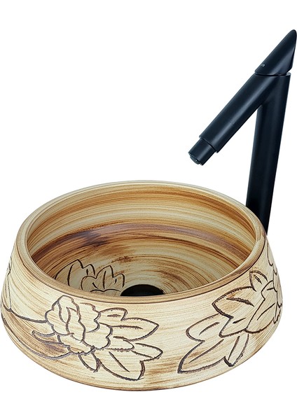Knıdos Dekoratıf Çanak Lavabo Handmade HNM-114