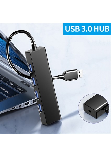 4 Bağlantı Noktası USB 3.0 Hub Ayrıştırıcı Genişletici Dock Adaptörü Çoklu Bağlantı Noktası (Yurt Dışından)