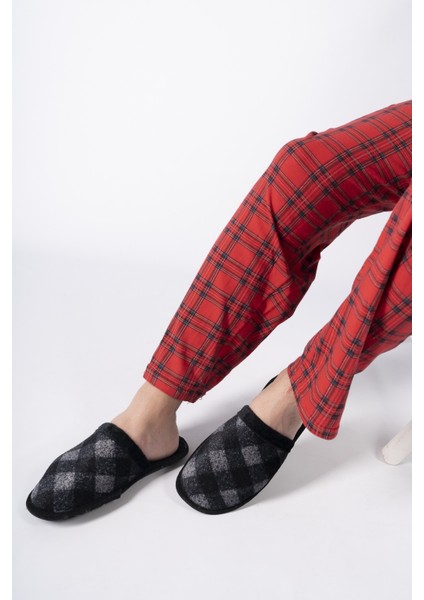 Erkek Siyah Günlük Terlik Peluş Yıkanabilir Ev Terliği Misafir Çeyiz Damat Terliği fırsatları