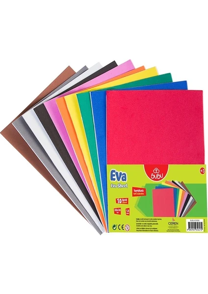 Eva Yapıskanlı 10 Renk 20 x 30 cm EV0036 - 5 Adet