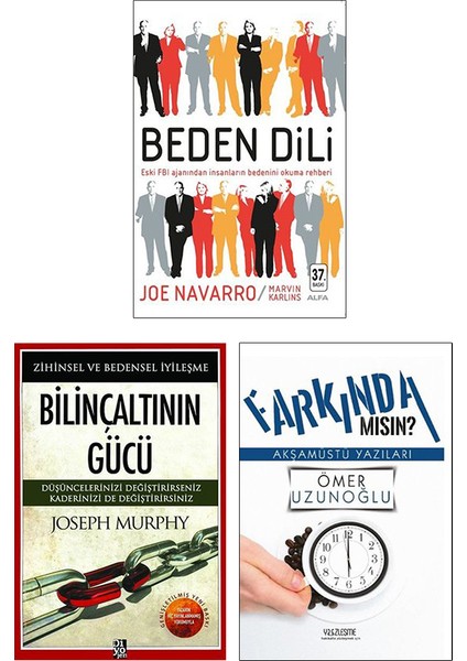 Beden Dili - Bilinçaltının Gücü - Farkında Mısın? - 3 Kitap