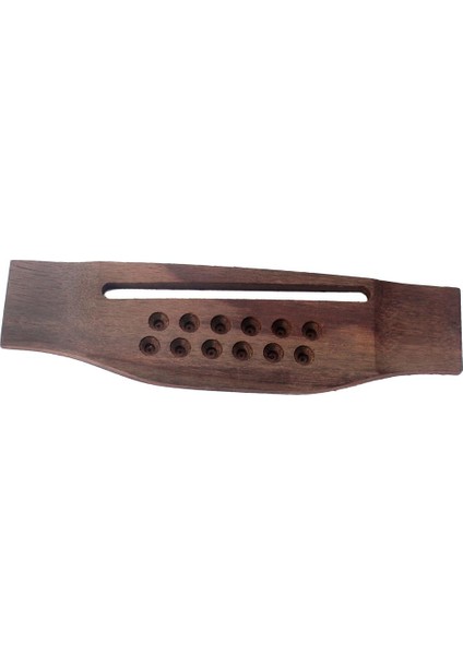 Akustik Gitar Yedek Parçaları İçin Dıy Gül Ağacı 12 Delikli Gitar Köprüsü (Yurt Dışından) indirimleri
