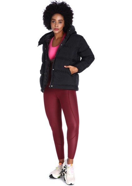 Favola Puffer Over Kadın Siyah Günlük Stil Mont 22KKTL21B02-SYH