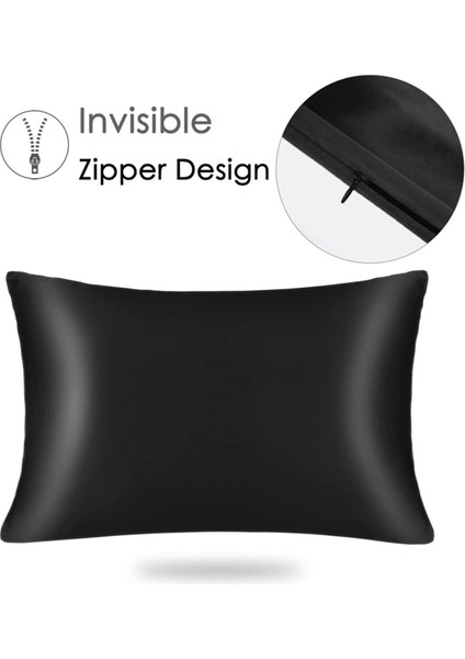 Ipek Saten 50X70 cm 2 Adet Yastık Kılıfı & 2 Adet Toka