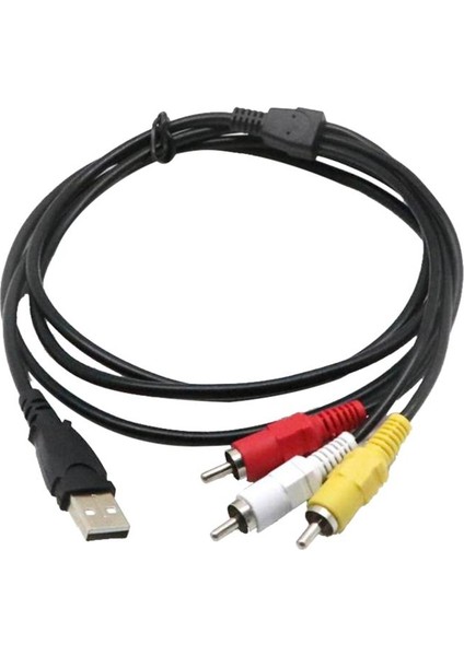 Tv Hdtv 1080P Için USB Erkek To 3 Video Kablo Kablosu Adaptörü (Yurt Dışından)