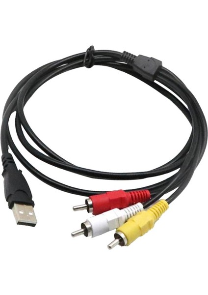 Tv Hdtv 1080P Için USB Erkek To 3 Video Kablo Kablosu Adaptörü (Yurt Dışından)