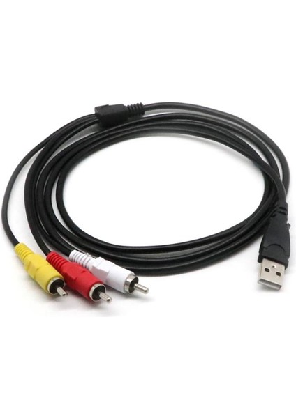 Tv Hdtv 1080P Için USB Erkek To 3 Video Kablo Kablosu Adaptörü (Yurt Dışından)