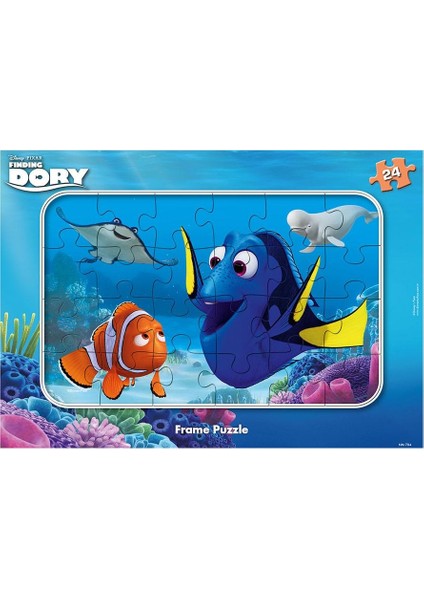 Sevimli Balık Dori Çocuk Frame Puzzle - 24 Parça