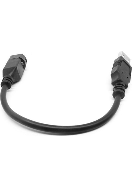 USB 2.0 Erkek 4 Pimli Erkek Tel Kablo Demeti Kablosu Adaptörü Siyah Için (Yurt Dışından)