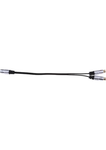 Altın Kaplama 3,5mm 1/8 Inç Dişi Trs Stereo Fişi 2 Fono Dişi Ses Y (Yurt Dışından)