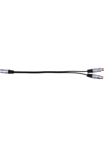 Altın Kaplama 3,5mm 1/8 Inç Dişi Trs Stereo Fişi 2 Fono Dişi Ses Y (Yurt Dışından)