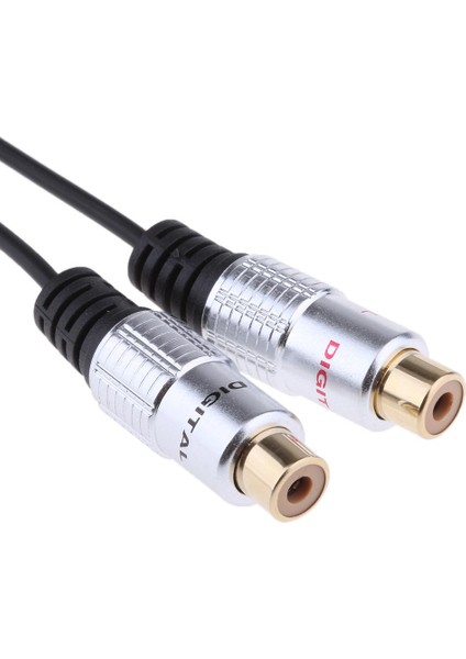 Altın Kaplama 3,5mm 1/8 Inç Dişi Trs Stereo Fişi 2 Fono Dişi Ses Y (Yurt Dışından)