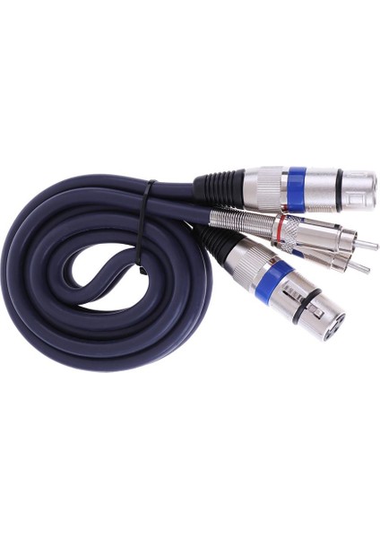 Çift Dişi Xlr - Erkek Kablo Tel 2 Xlr - 2 Fiş Ses Kablosu, 1m (Yurt Dışından)