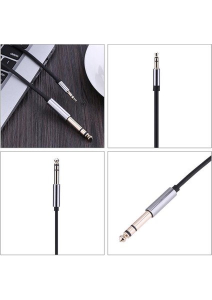 2x 1.5m 3.5mm 1/8 "erkek - 6.35MM 1/4" Erkek Stereo Ses Krikoları (Yurt Dışından) indirimleri