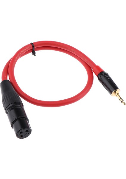 3.5mm 1/8 "erkek - 3 Pin Xlr Kadın Kulaklık Mikrofon Ses Kablosu 50CM (Yurt Dışından)