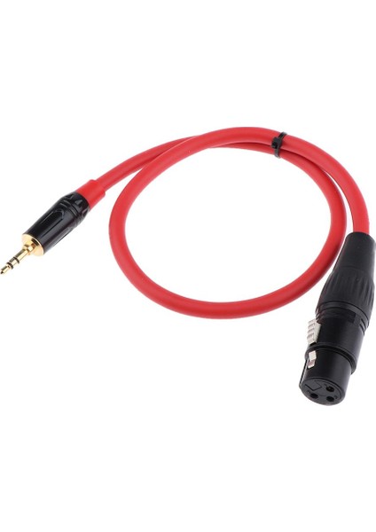 3.5mm 1/8 "erkek - 3 Pin Xlr Kadın Kulaklık Mikrofon Ses Kablosu 50CM (Yurt Dışından)