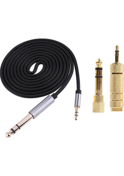 1.5m 3,5mm 1/8 "erkek - 6.35MM 1/4" Erkek Stereo Ses Kablosu (Yurt Dışından)
