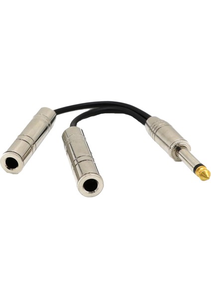6.35MM Mono Fiş Erkek - Çift 1/4 "6.35MM Jack Dişi Ayırtıcı Kablosu (Yurt Dışından) fırsatları